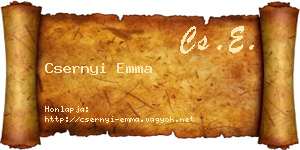 Csernyi Emma névjegykártya